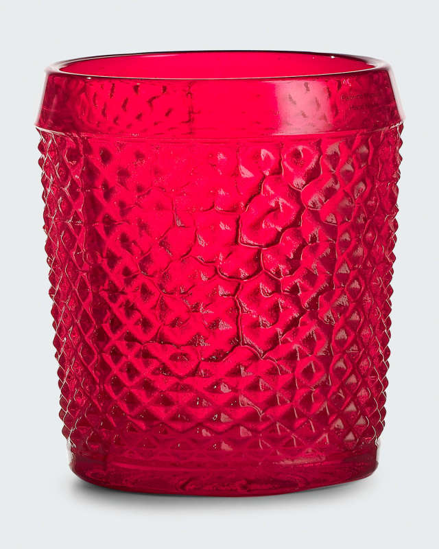 Bicos Red Lowball Glass